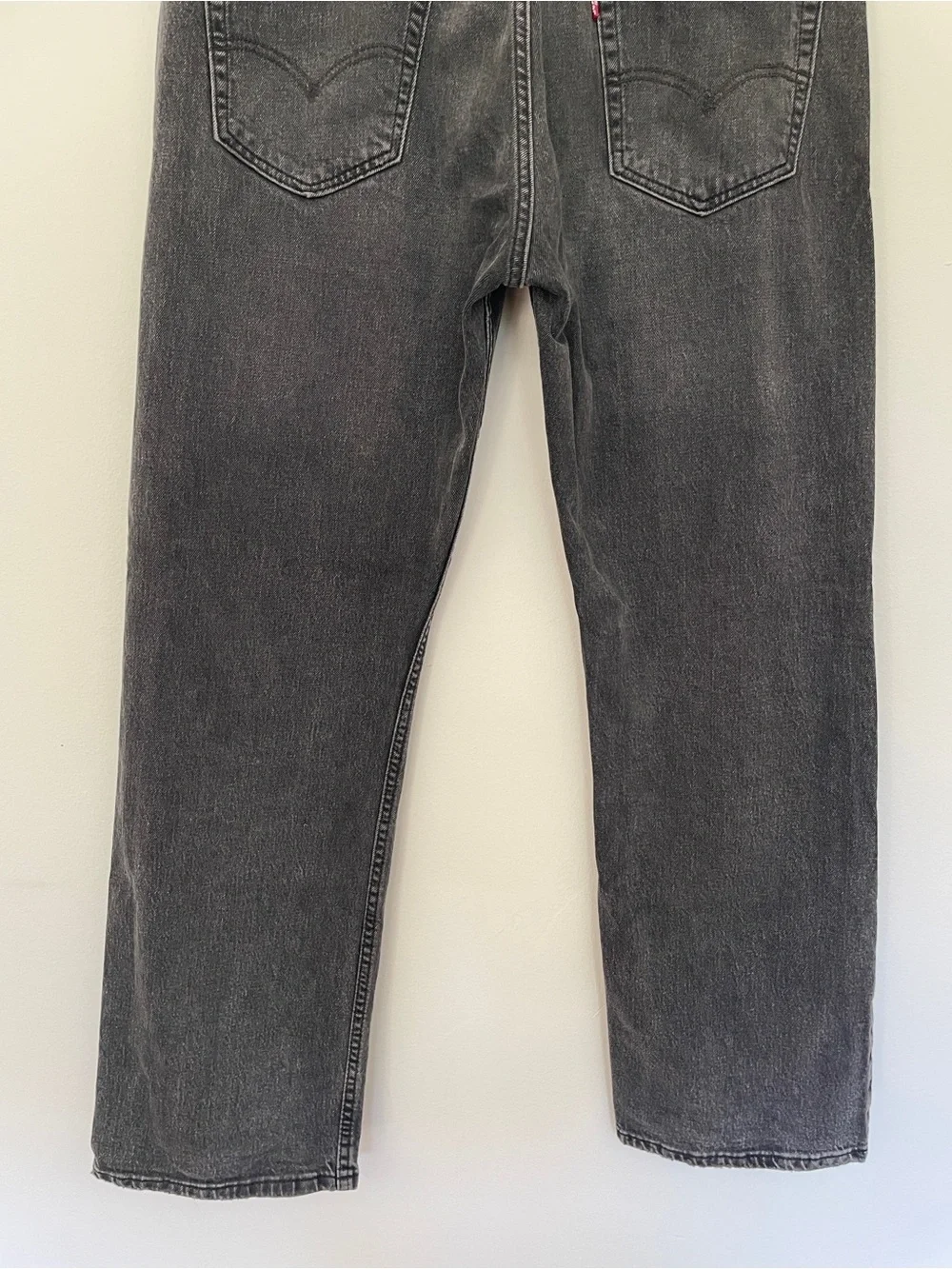 Y2K Levis 569 Loose Straight Jeans Mens 33x32 Gray Black Baggy Relaxed Fit Denim